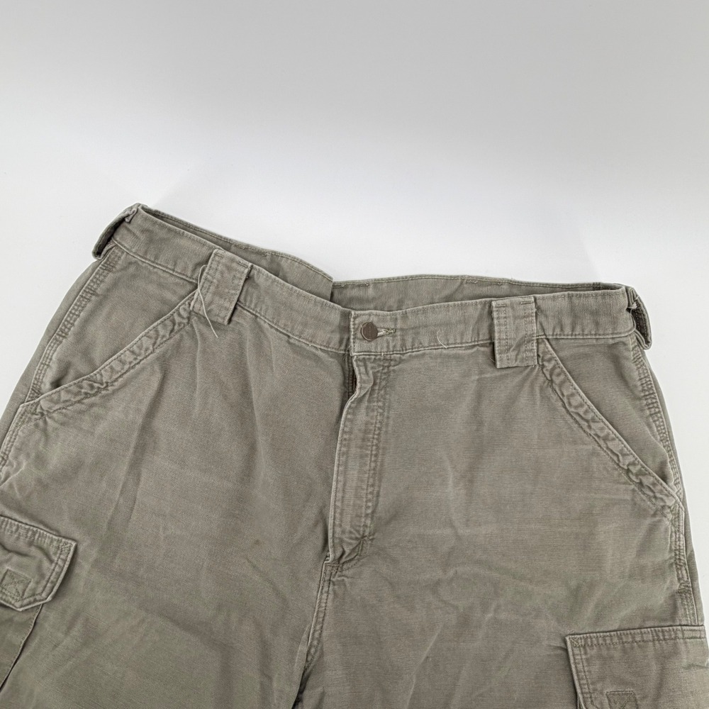 Carhartt B164 LDN‎ Cargo Work Shorts 42 Canvas Utility Relaxed Fit Lichen Green